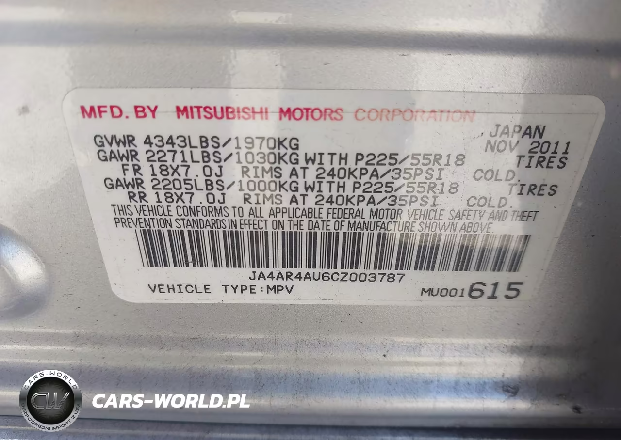 2012 Mitsubishi Outlander Sport Se VIN:JA4AR4AU6CZ003787 - 9