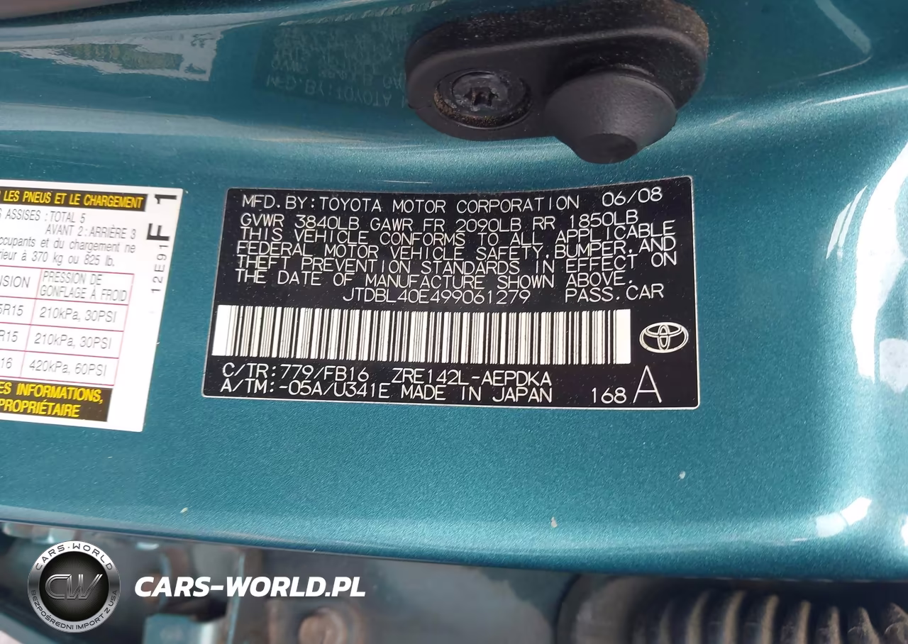 2009 Toyota Corolla Le VIN:JTDBL40E499061279 - 9