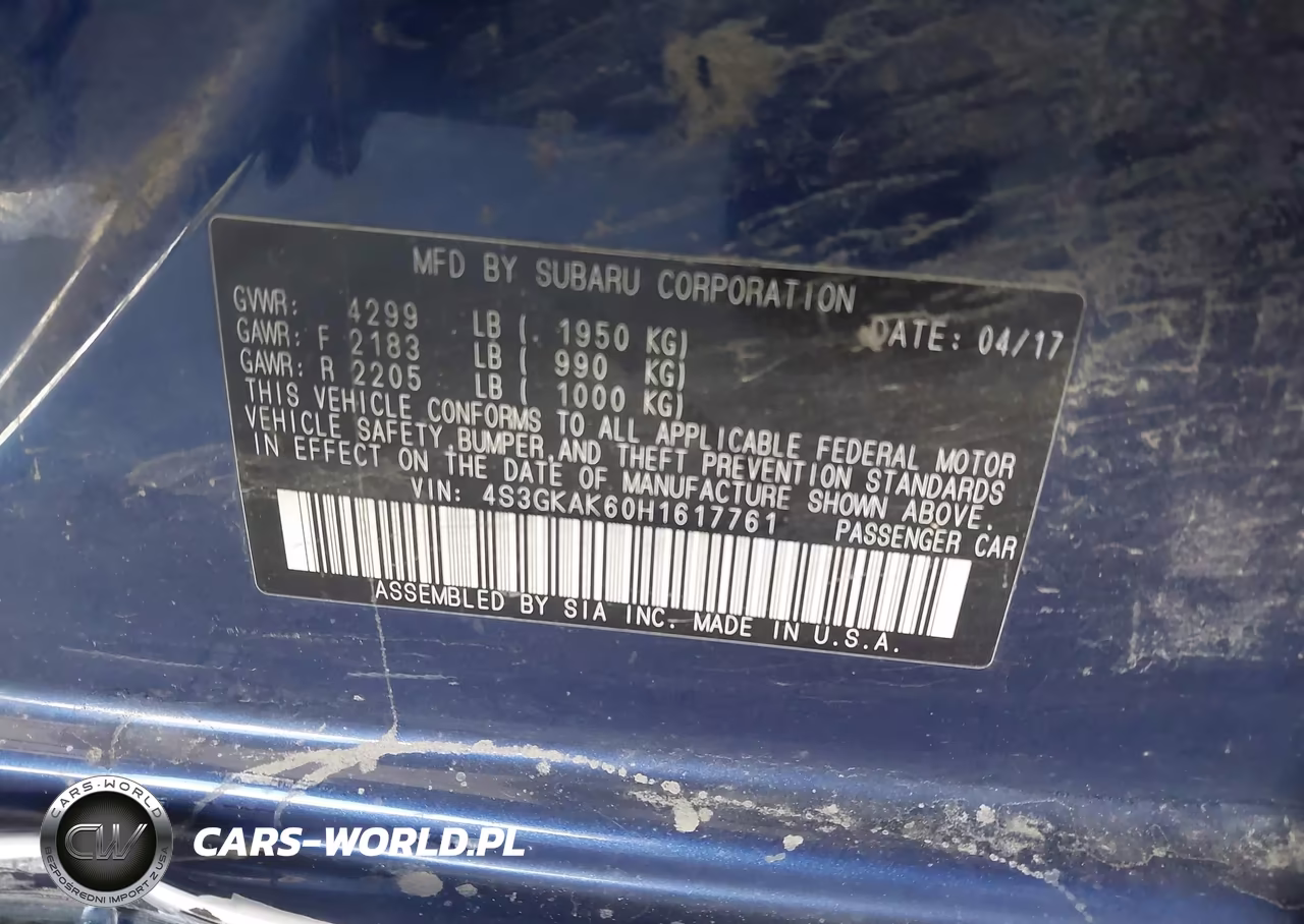 2017 Subaru Impreza 2.0I Sport VIN:4S3GKAK60H1617761 - 9