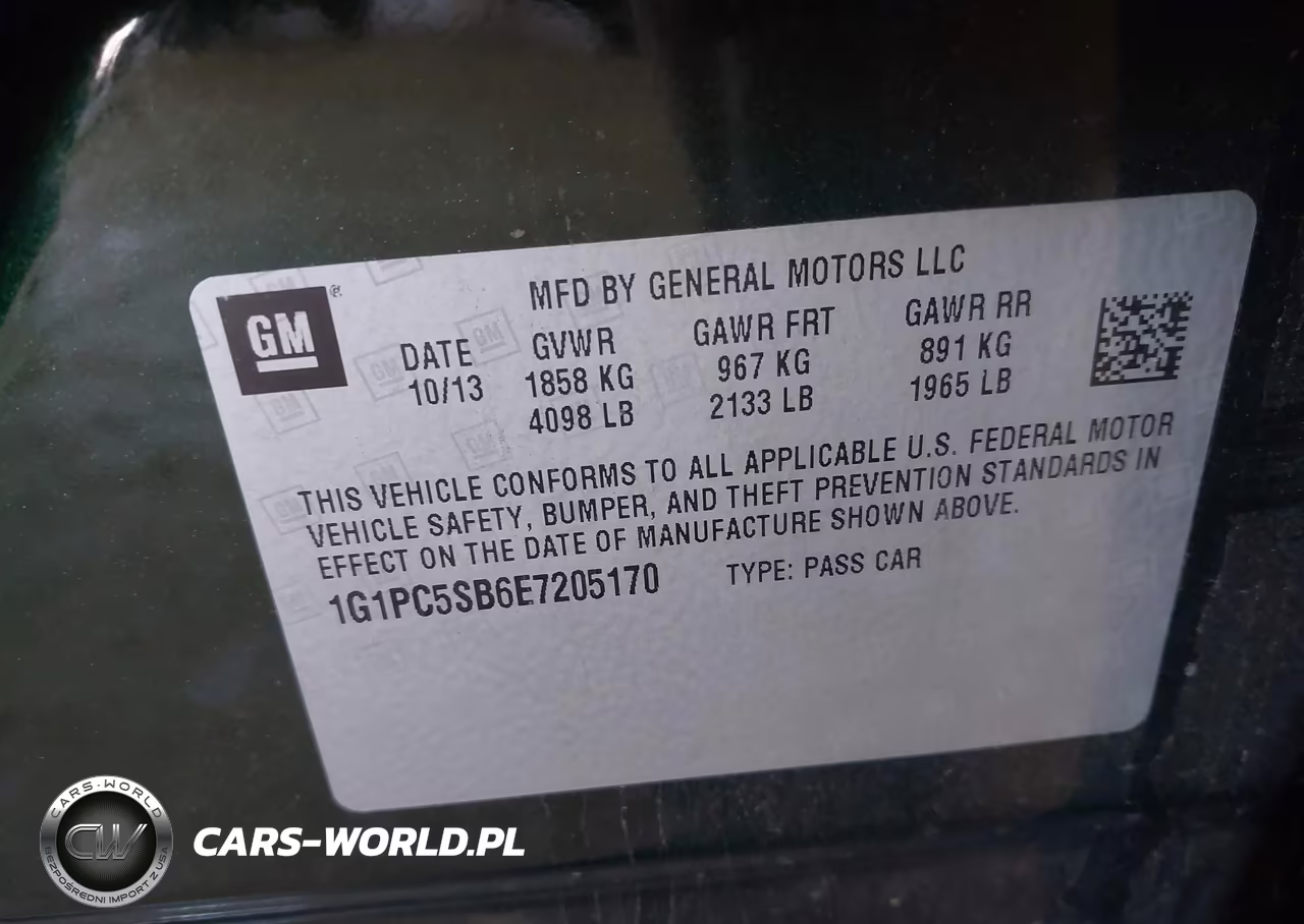 2014 Chevrolet Cruze 1Lt Auto VIN:1G1PC5SB6E7205170 - 9