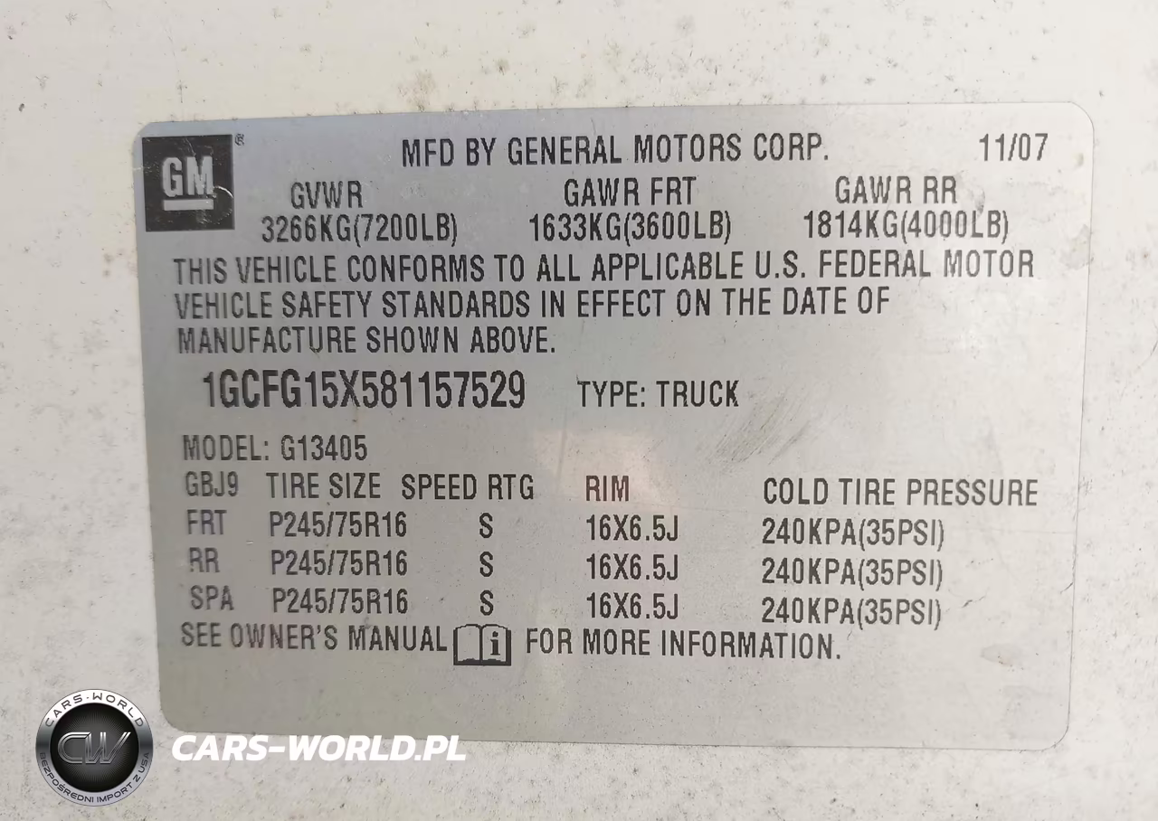2008 Chevrolet Express Work Van VIN:1GCFG15X581157529 - 9