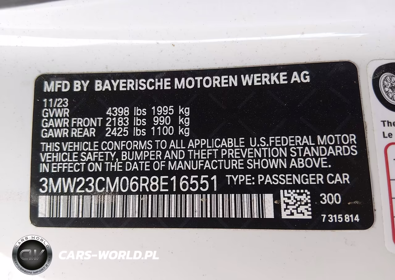 2024 BMW 230I VIN:3MW23CM06R8E16551 - 9