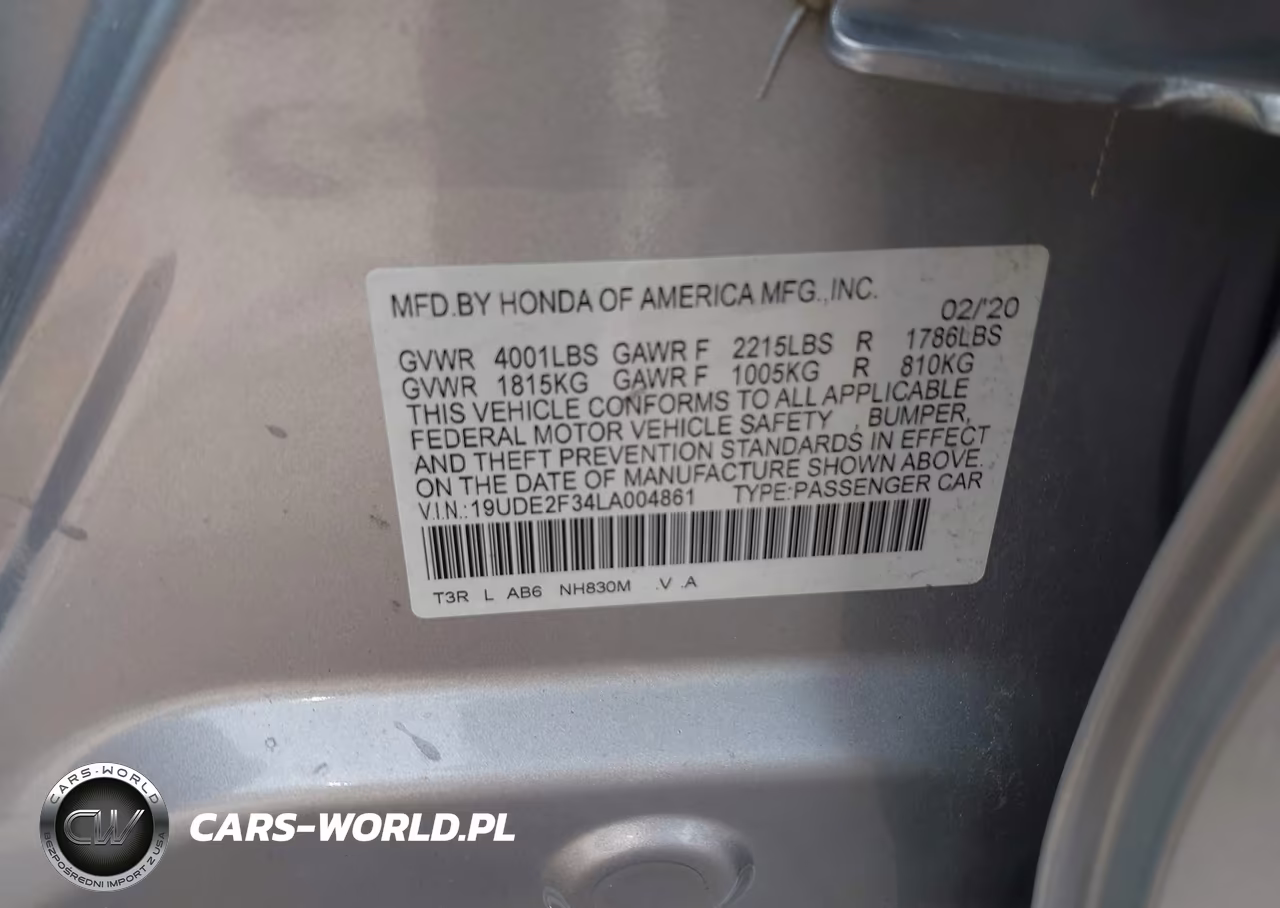 2020 Acura Ilx Standard VIN:19UDE2F34LA004861 - 9