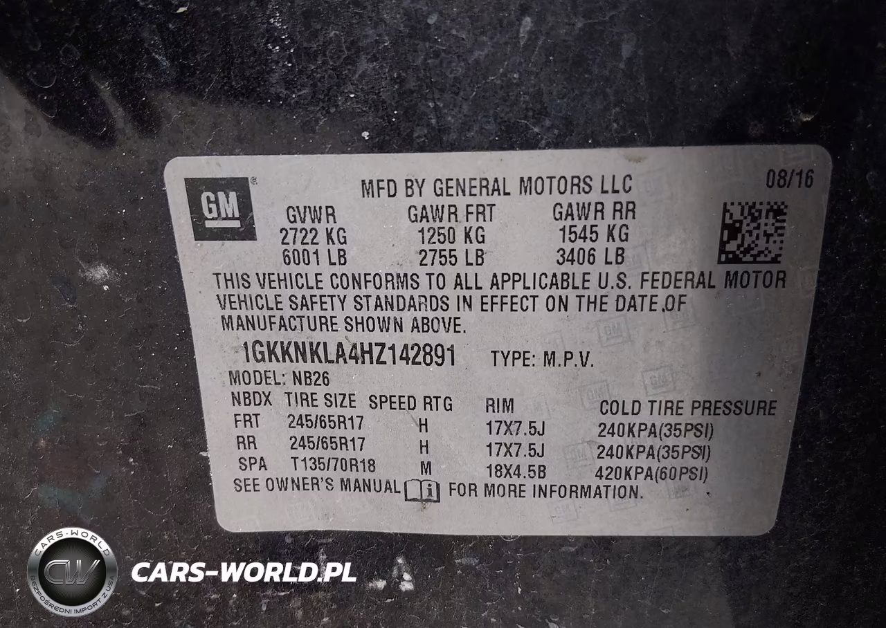 2017 GMC Acadia Sle-1 VIN:1GKKNKLA4HZ142891 - 9