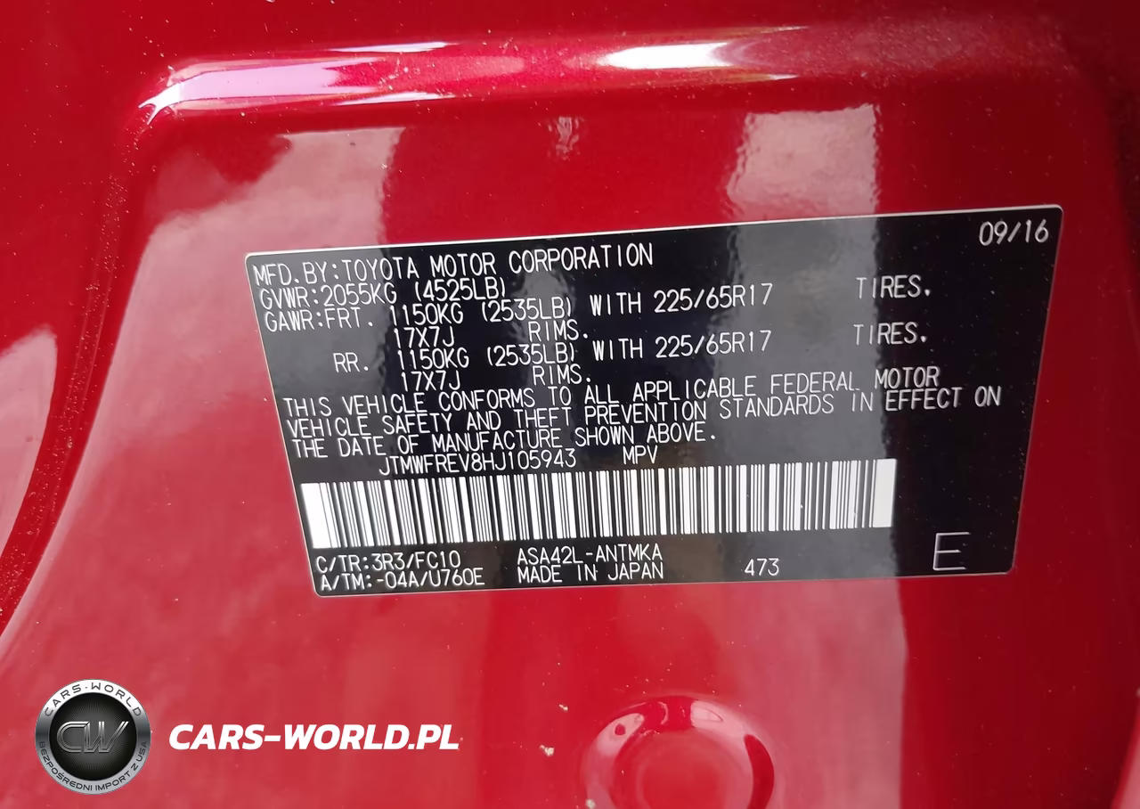2017 Toyota Rav4 Xle VIN:JTMWFREV8HJ105943 - 9