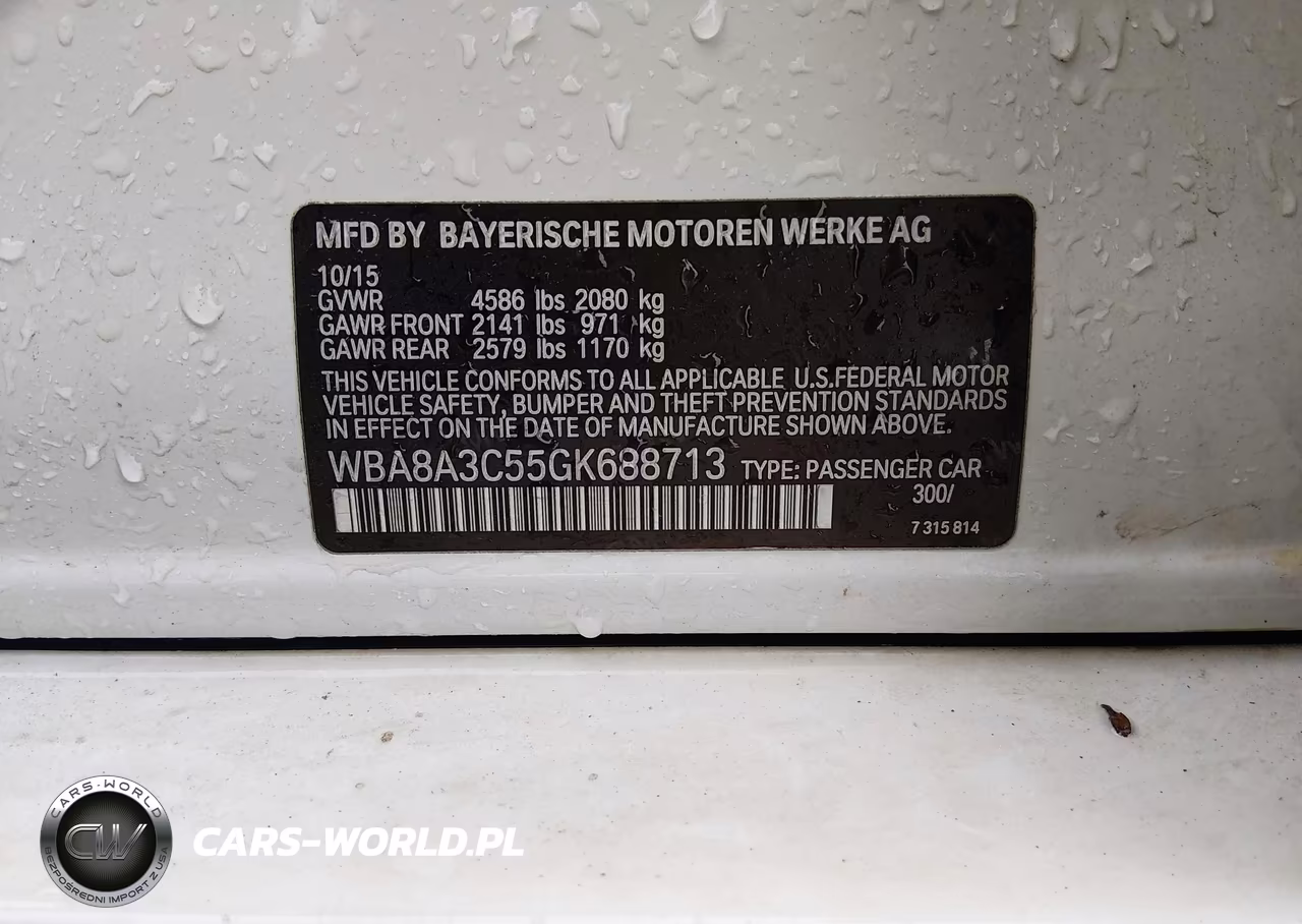 2016 BMW 320I xDrive VIN:WBA8A3C55GK688713 - 9