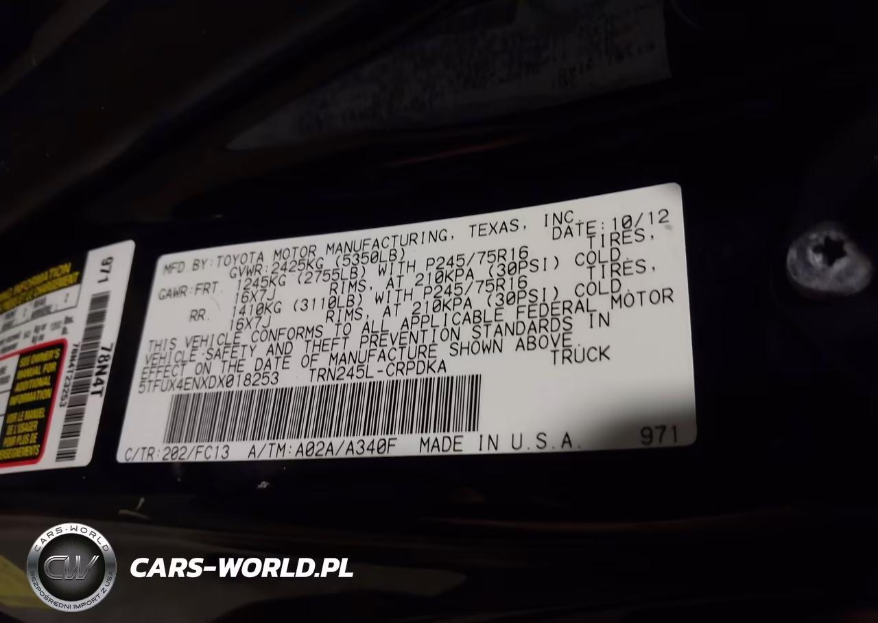 2013 Toyota Tacoma VIN:5TFUX4ENXDX018253 - 9