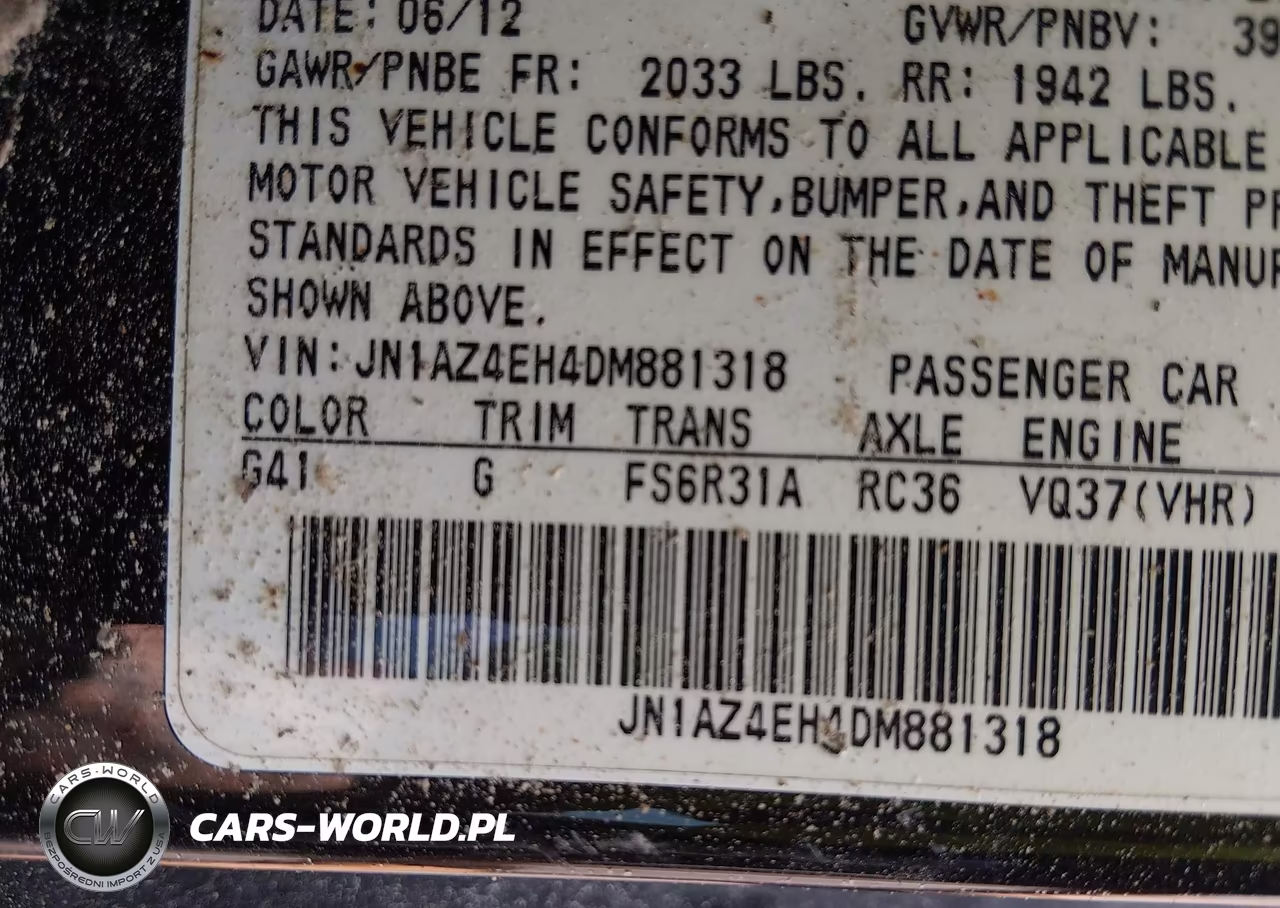 2013 Nissan 370Z VIN:JN1AZ4EH4DM881318 - 9