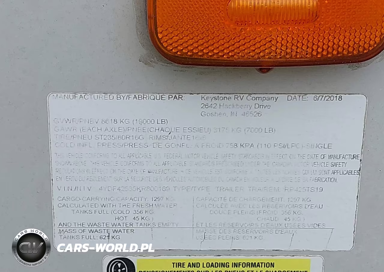 2019 Keystone Raptor VIN:4YDF42535KR800169 - 9