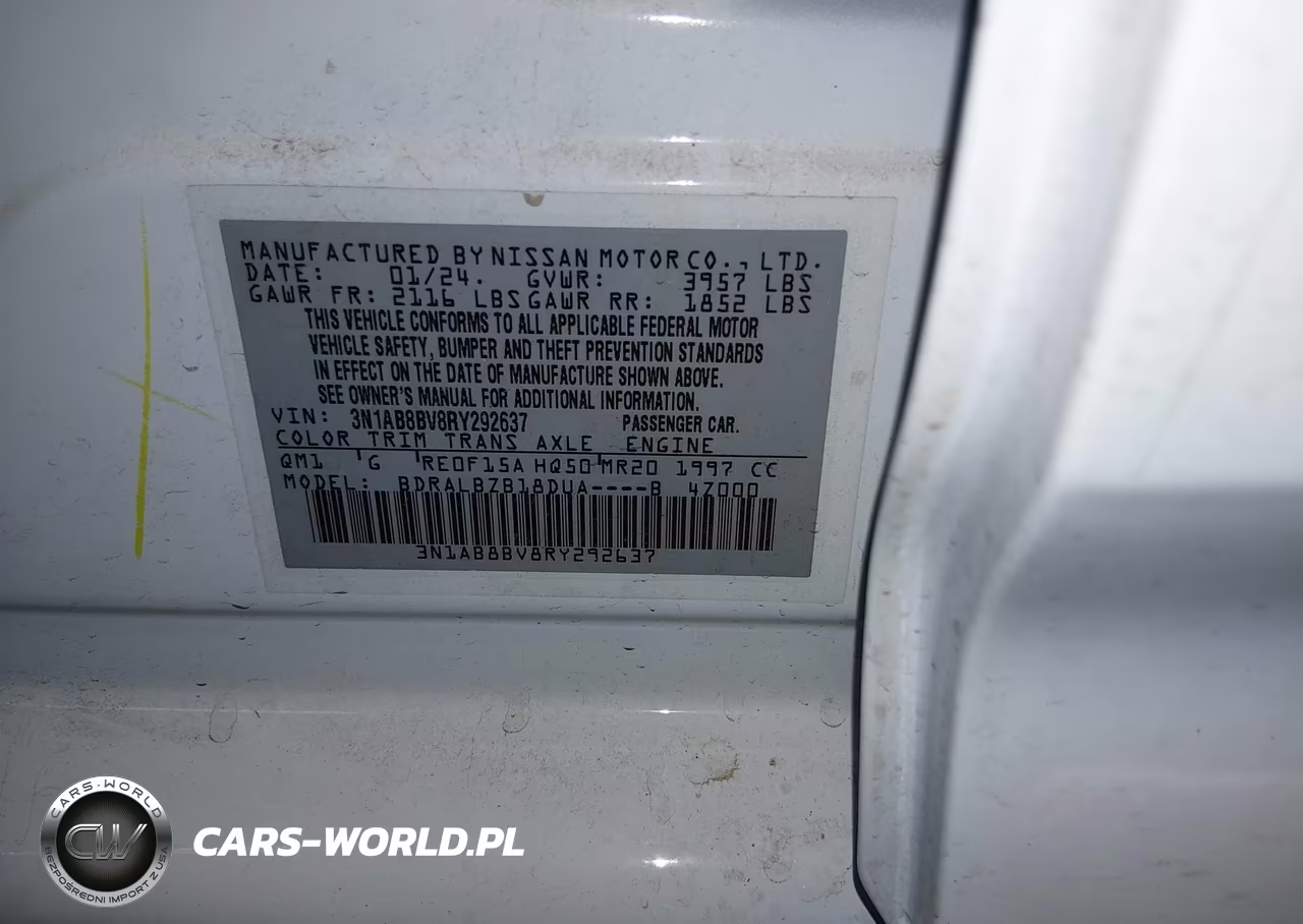 2024 Nissan Sentra S VIN:3N1AB8BV8RY292637 - 9