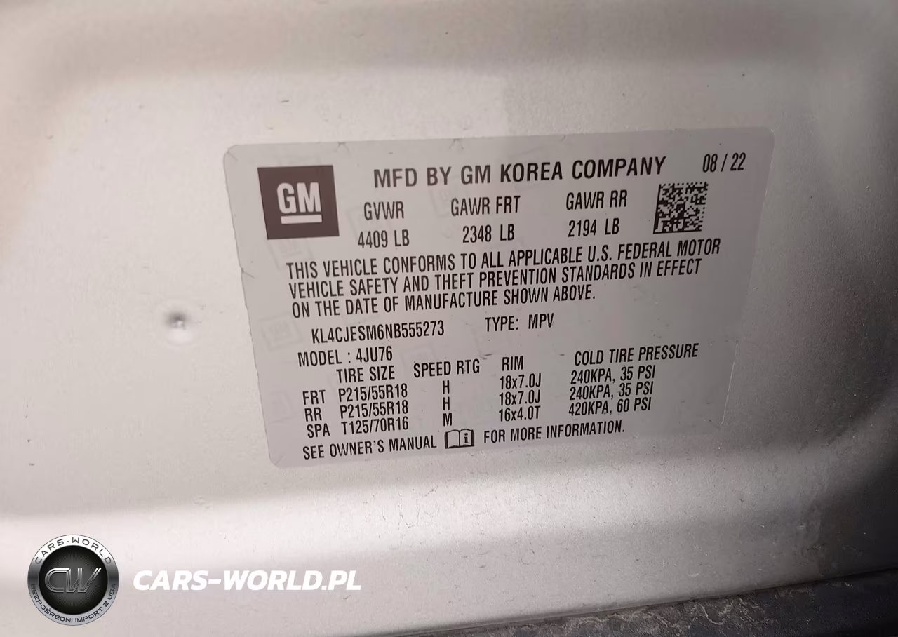 2022 Buick Encore Awd Preferred VIN:KL4CJESM6NB555273 - 9