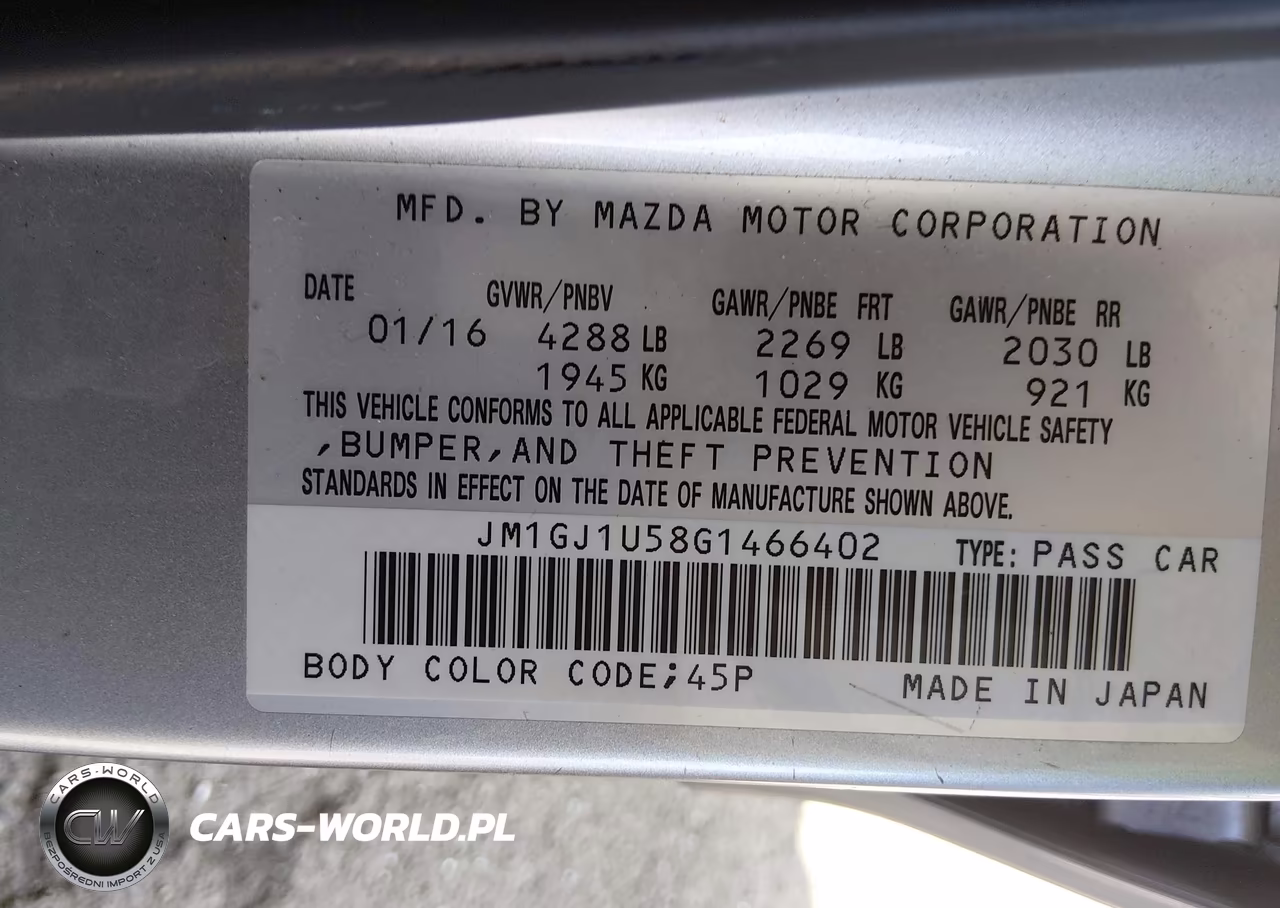 2016 Mazda Mazda6 I Sport VIN:JM1GJ1U58G1466402 - 9