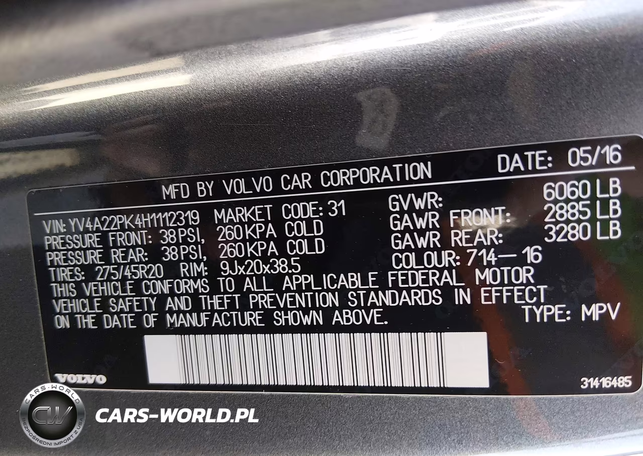 2017 Volvo Xc90 T6 Momentum VIN:YV4A22PK4H1112319 - 9