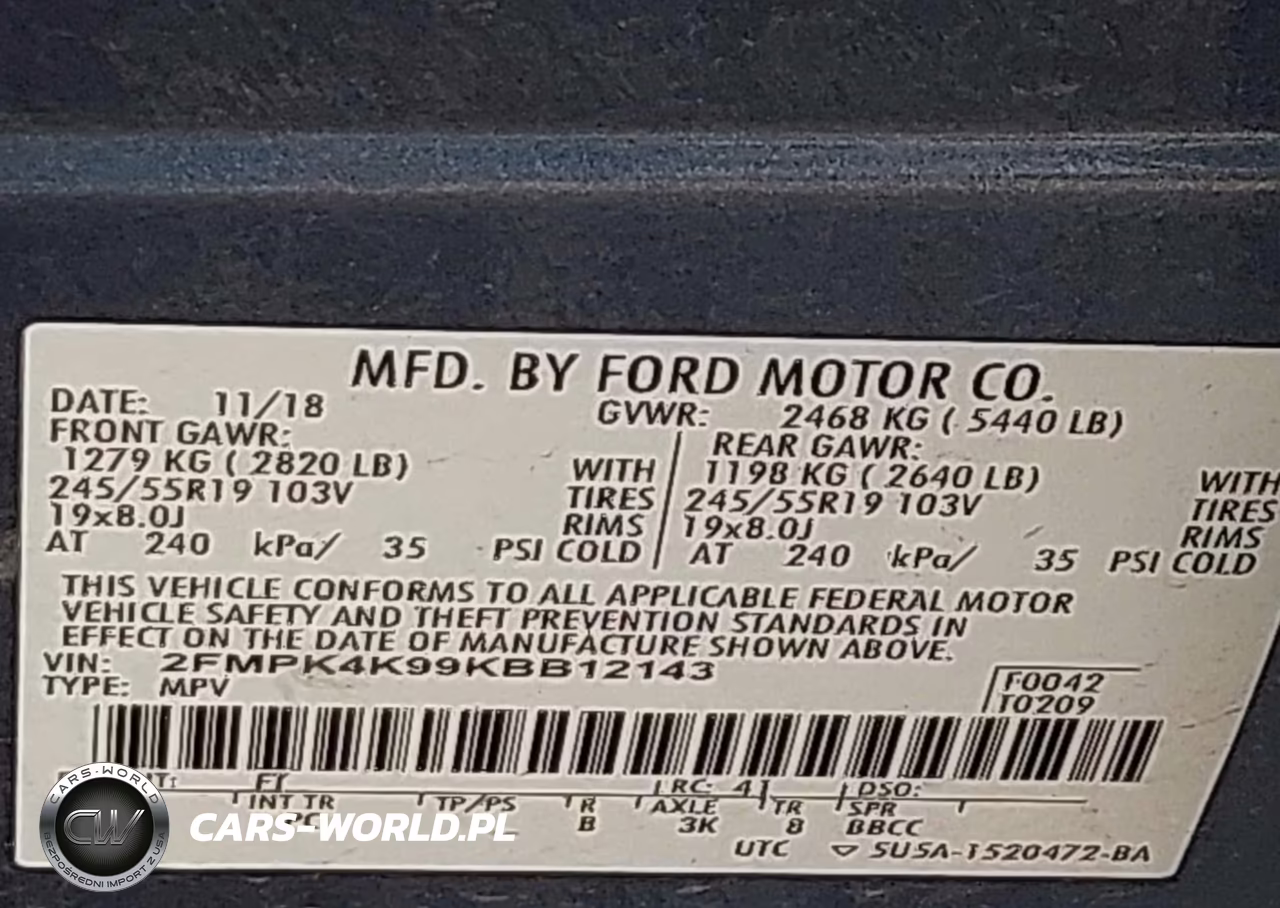 2019 Ford Edge Titanium VIN:2FMPK4K99KBB12143 - 9