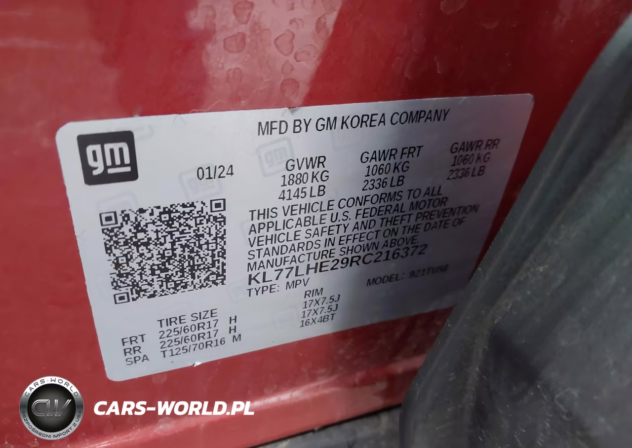 2024 Chevrolet Trax Fwd Lt VIN:KL77LHE29RC216372 - 9