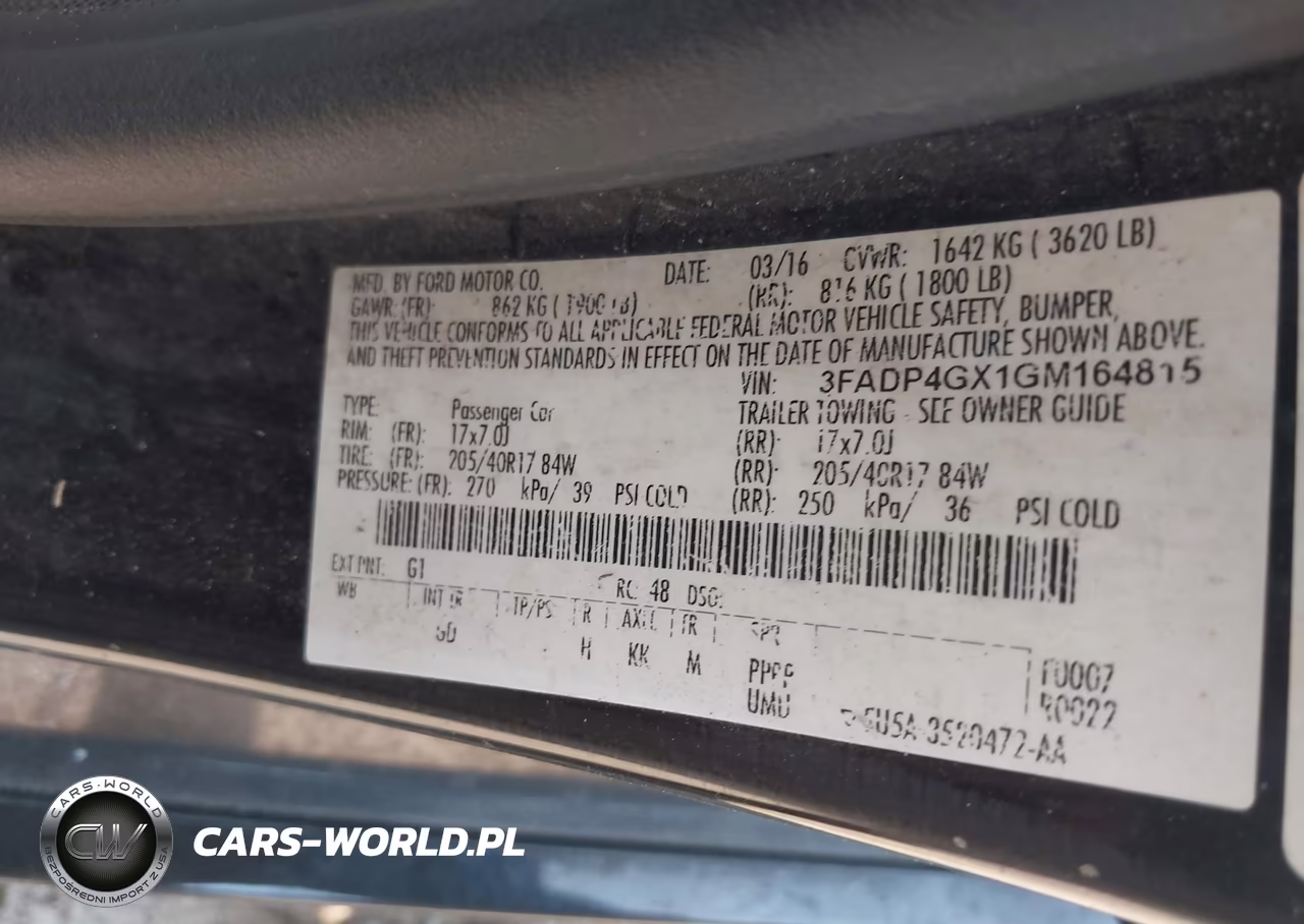 2016 Ford Fiesta St VIN:3FADP4GX1GM164815 - 9
