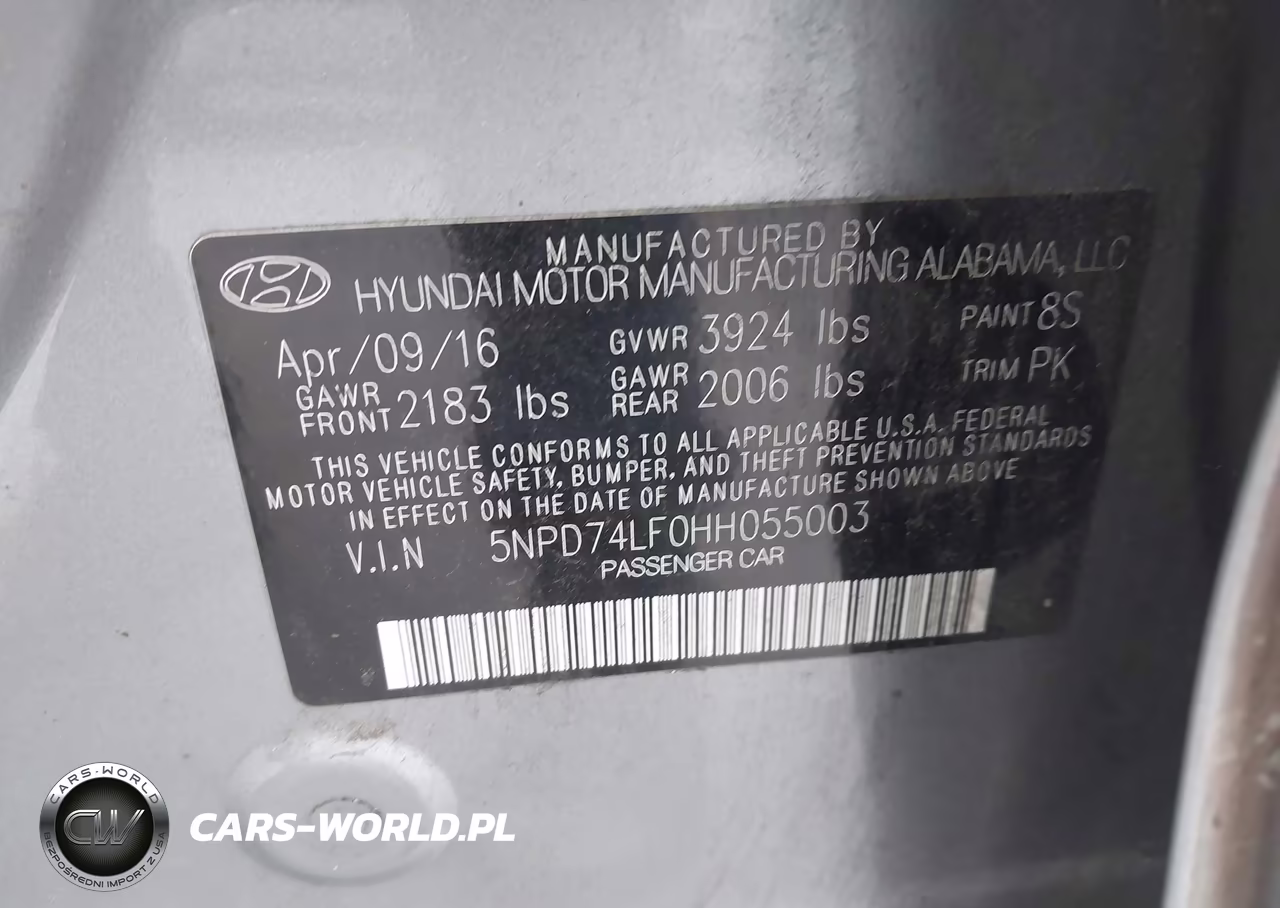 2017 Hyundai Elantra Se VIN:5NPD74LF0HH055003 - 9