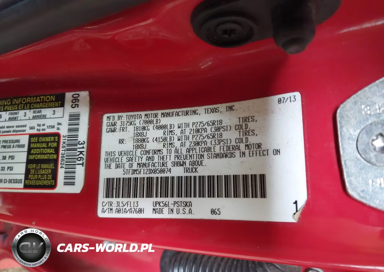 2013 Toyota Tundra Grade 4.6L V8 VIN:5TFDM5F12DX050074 - 9