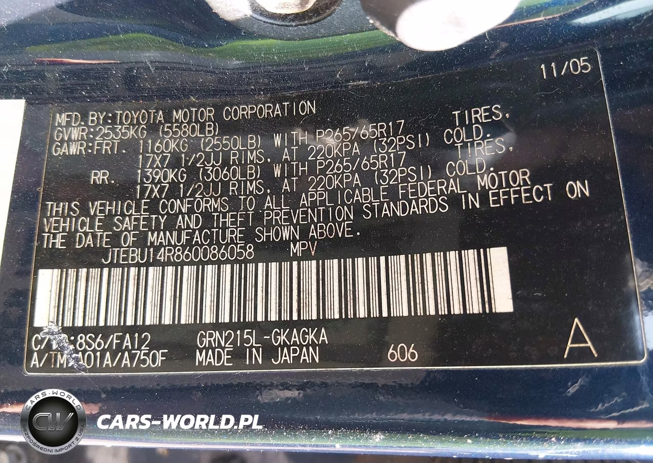 2006 Toyota 4Runner Sr5 V6 VIN:JTEBU14R860086058 - 9