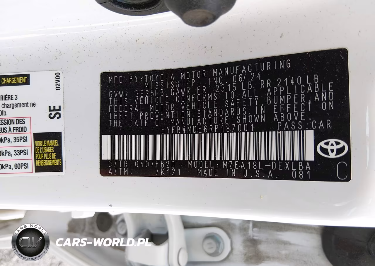 2024 Toyota Corolla Le VIN:5YFB4MDE6RP187001 - 9