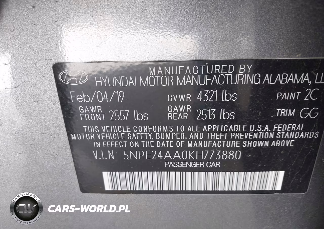 2019 Hyundai Sonata Eco VIN:5NPE24AA0KH773880 - 9