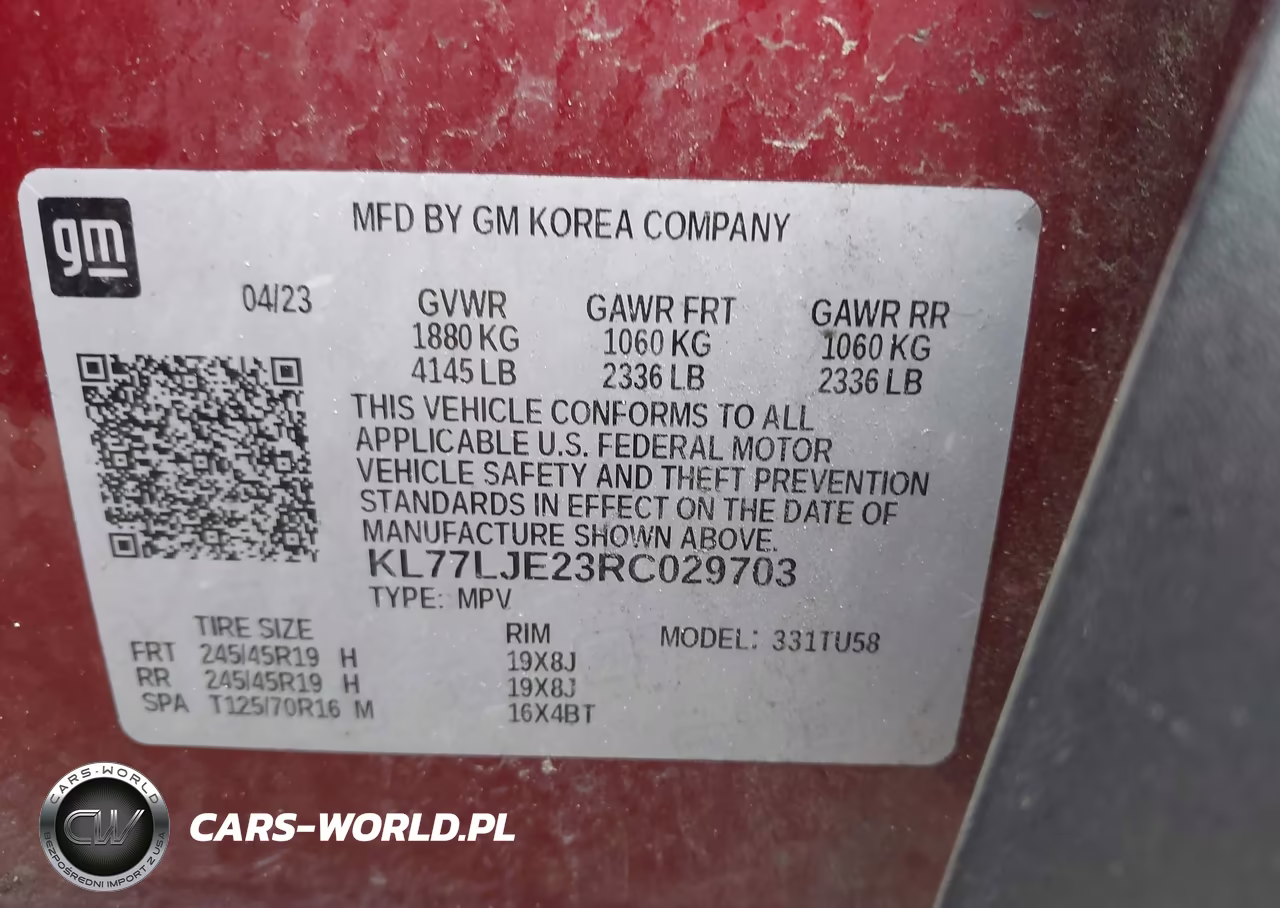2024 Chevrolet Trax Fwd 2Rs VIN:KL77LJE23RC029703 - 9