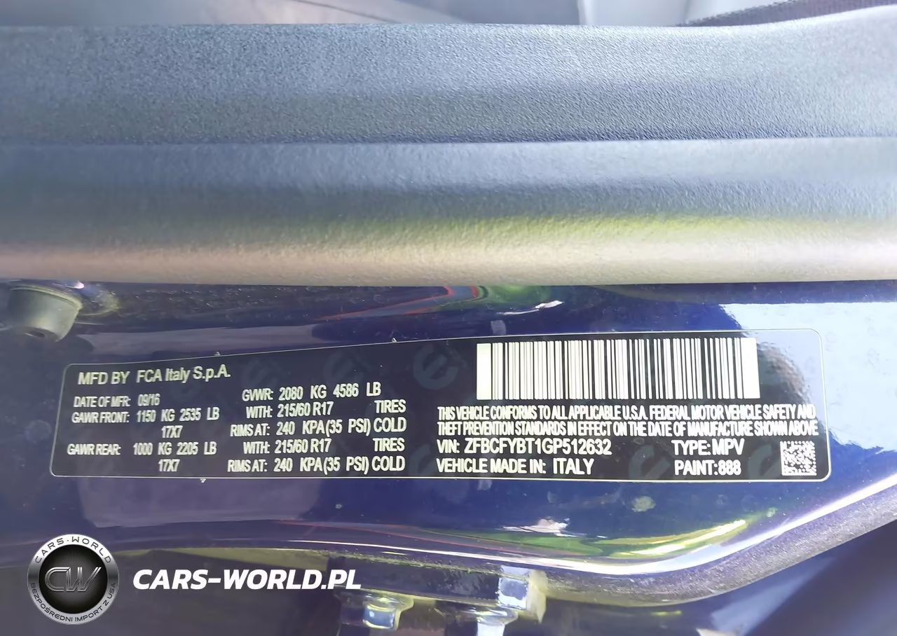 2016 Fiat 500X Easy VIN:ZFBCFYBT1GP512632 - 9