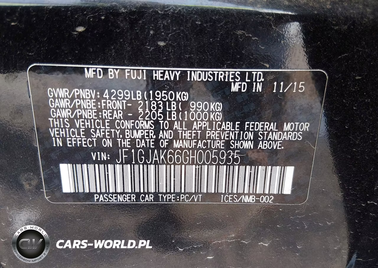 2016 Subaru Impreza 2.0I Limited VIN:JF1GJAK66GH005935 - 9