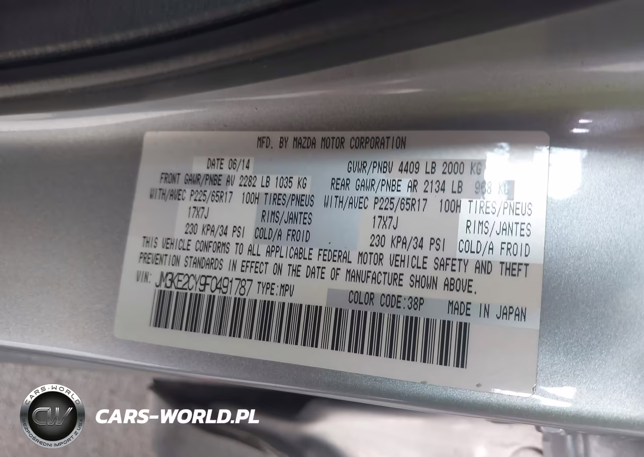 2015 Mazda Cx-5 Touring VIN:JM3KE2CY9F0491787 - 9