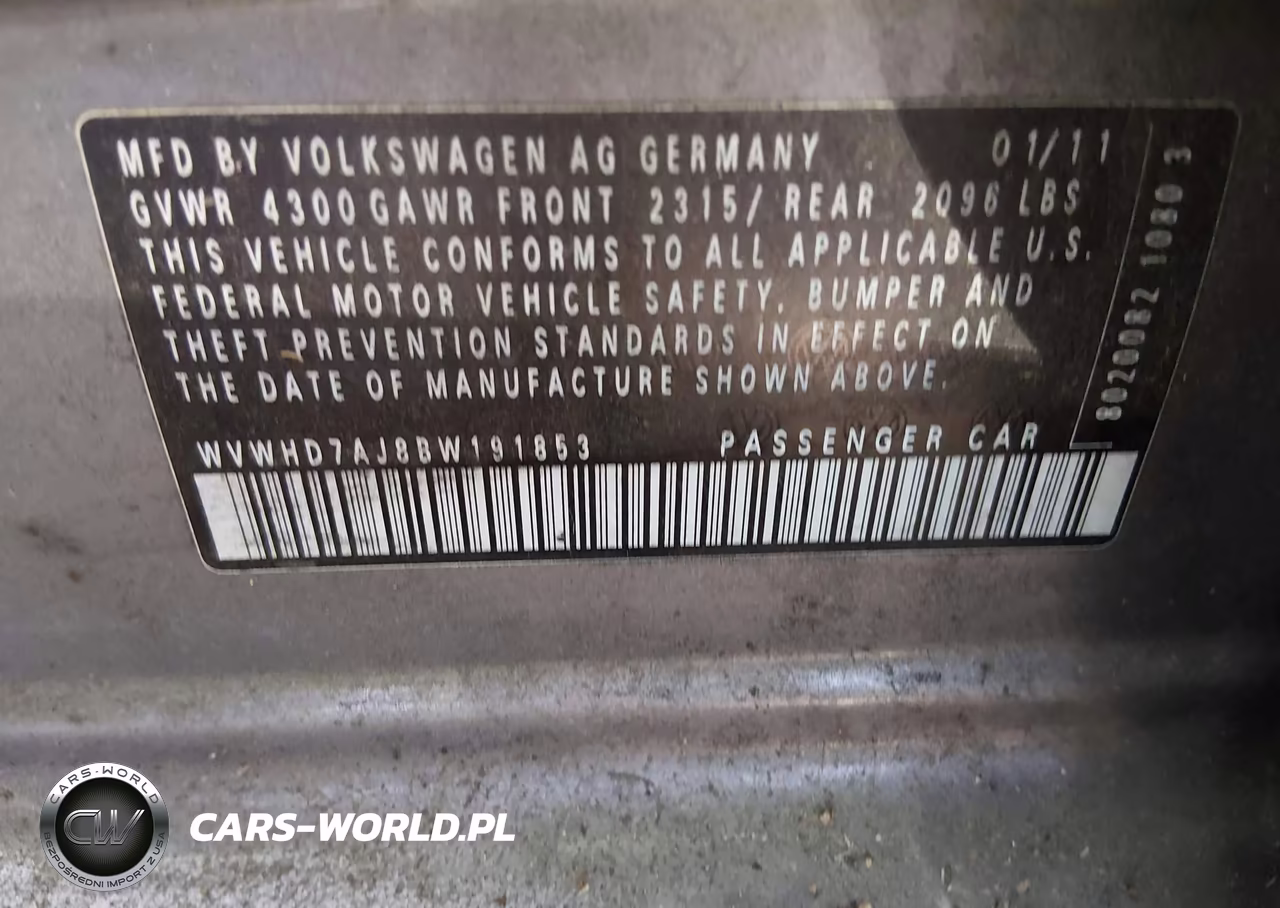 2011 Volkswagen Gti 4-Door VIN:WVWHD7AJ8BW191853 - 9