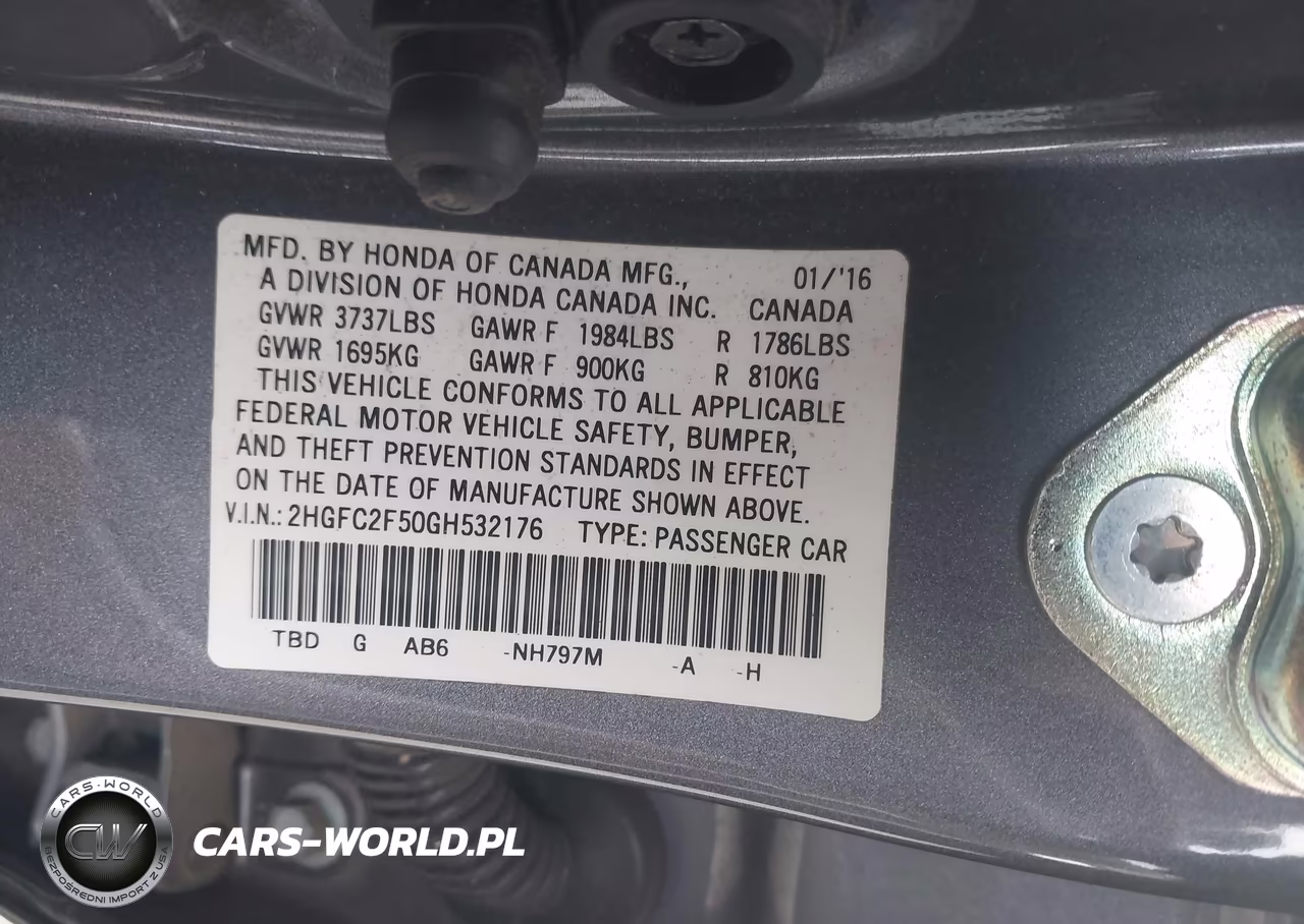 2016 Honda Civic Lx VIN:2HGFC2F50GH532176 - 9