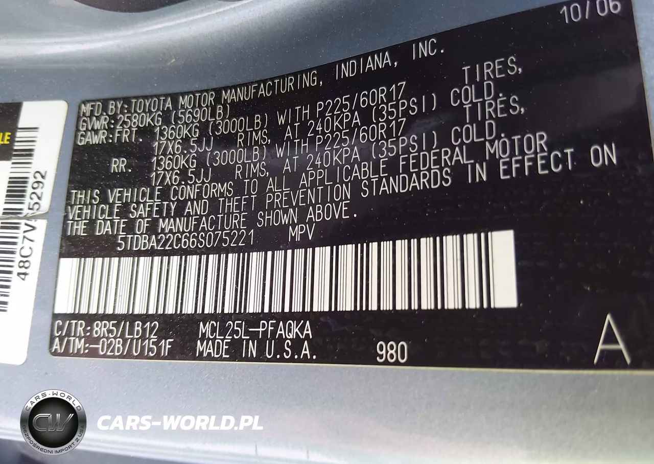2006 Toyota Sienna Xle Limited VIN:5TDBA22C66S075221 - 9