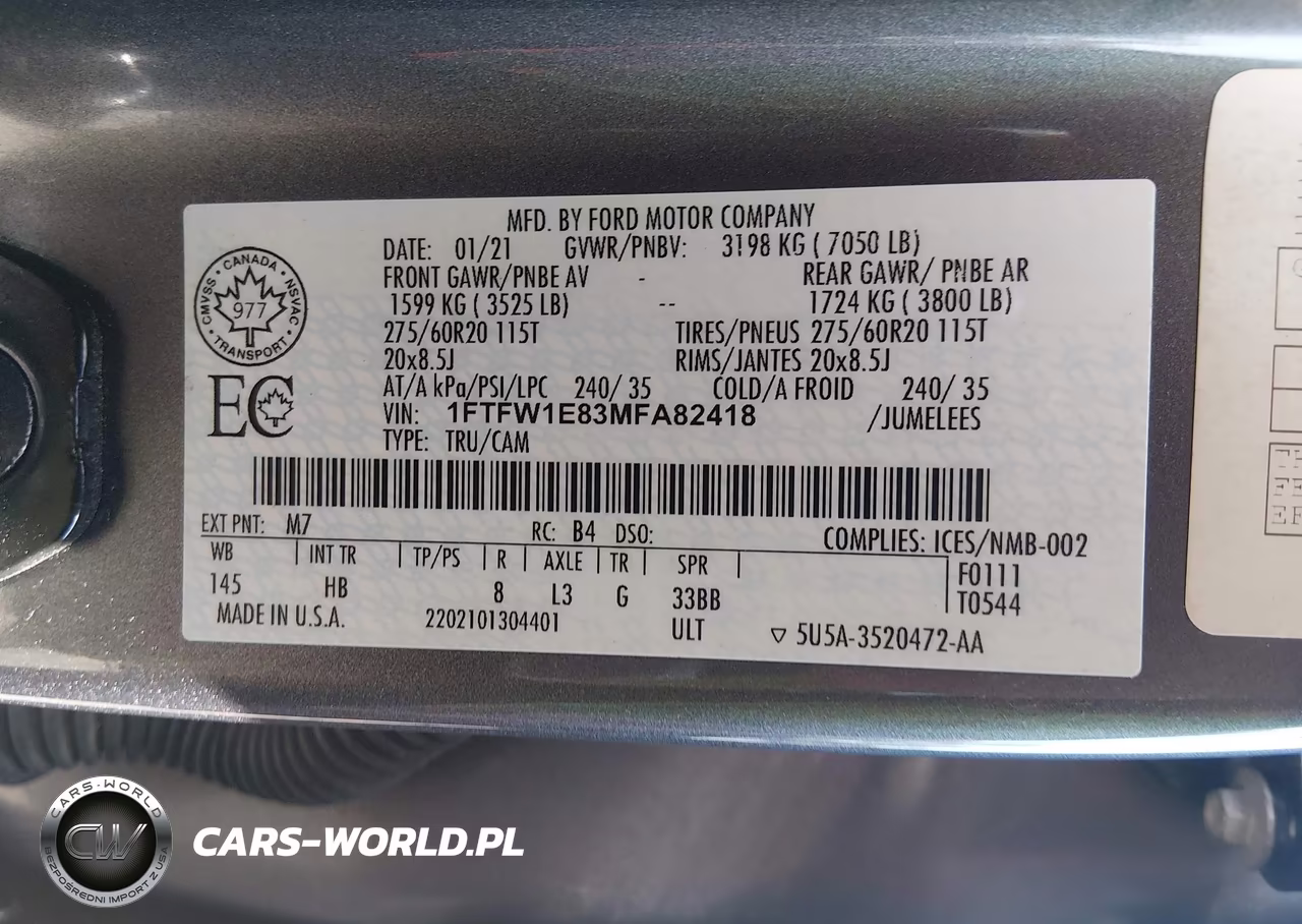 2021 Ford F-150 Lariat VIN:1FTFW1E83MFA82418 - 9
