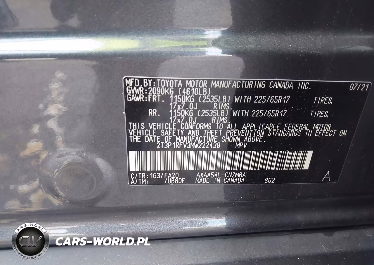 2021 Toyota Rav4 Xle VIN:2T3P1RFV3MW222438 - 9