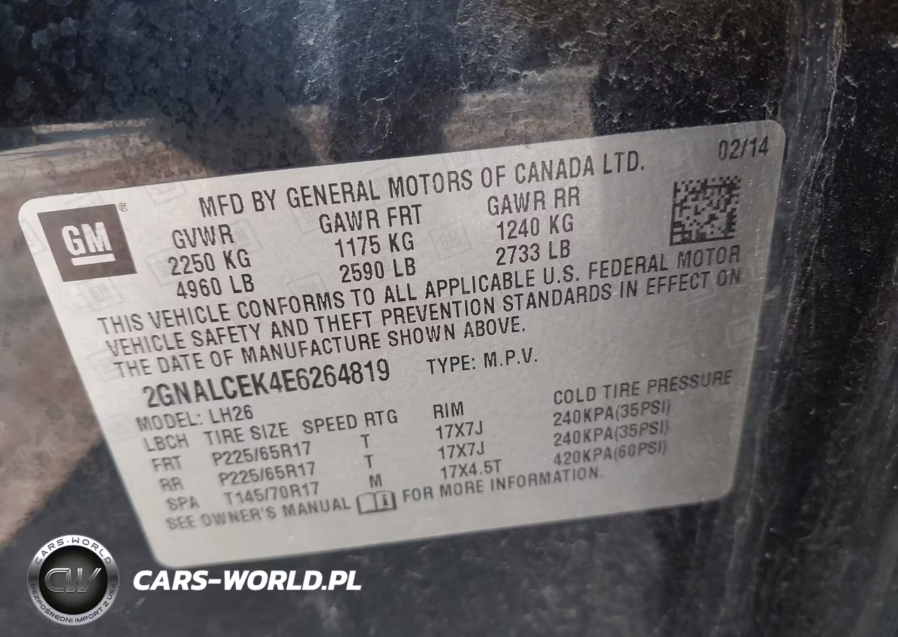 2014 Chevrolet Equinox Lt VIN:2GNALCEK4E6264819 - 9