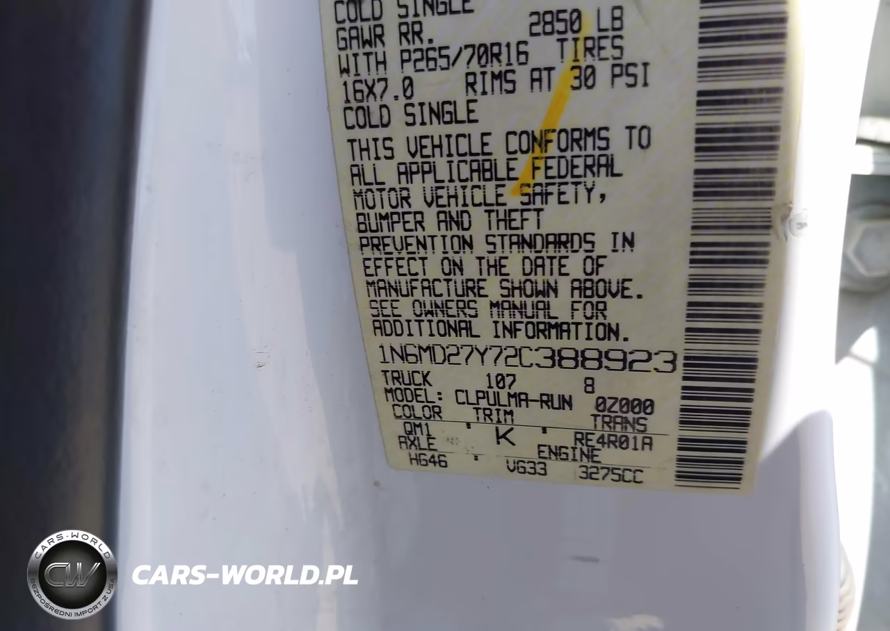 2002 Nissan Frontier Crew Cab Sc VIN:1N6MD27Y72C388923 - 9