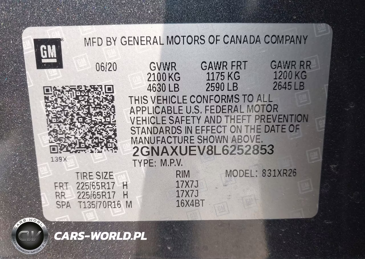 2020 Chevrolet Equinox Awd Lt 1.5L Turbo VIN:2GNAXUEV8L6252853 - 9