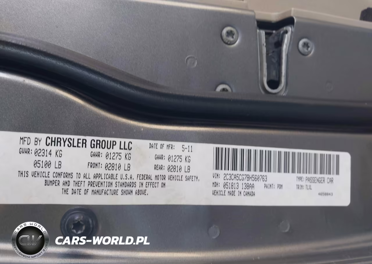 2011 Chrysler 300 Limited VIN:2C3CA5CG7BH560763 - 9