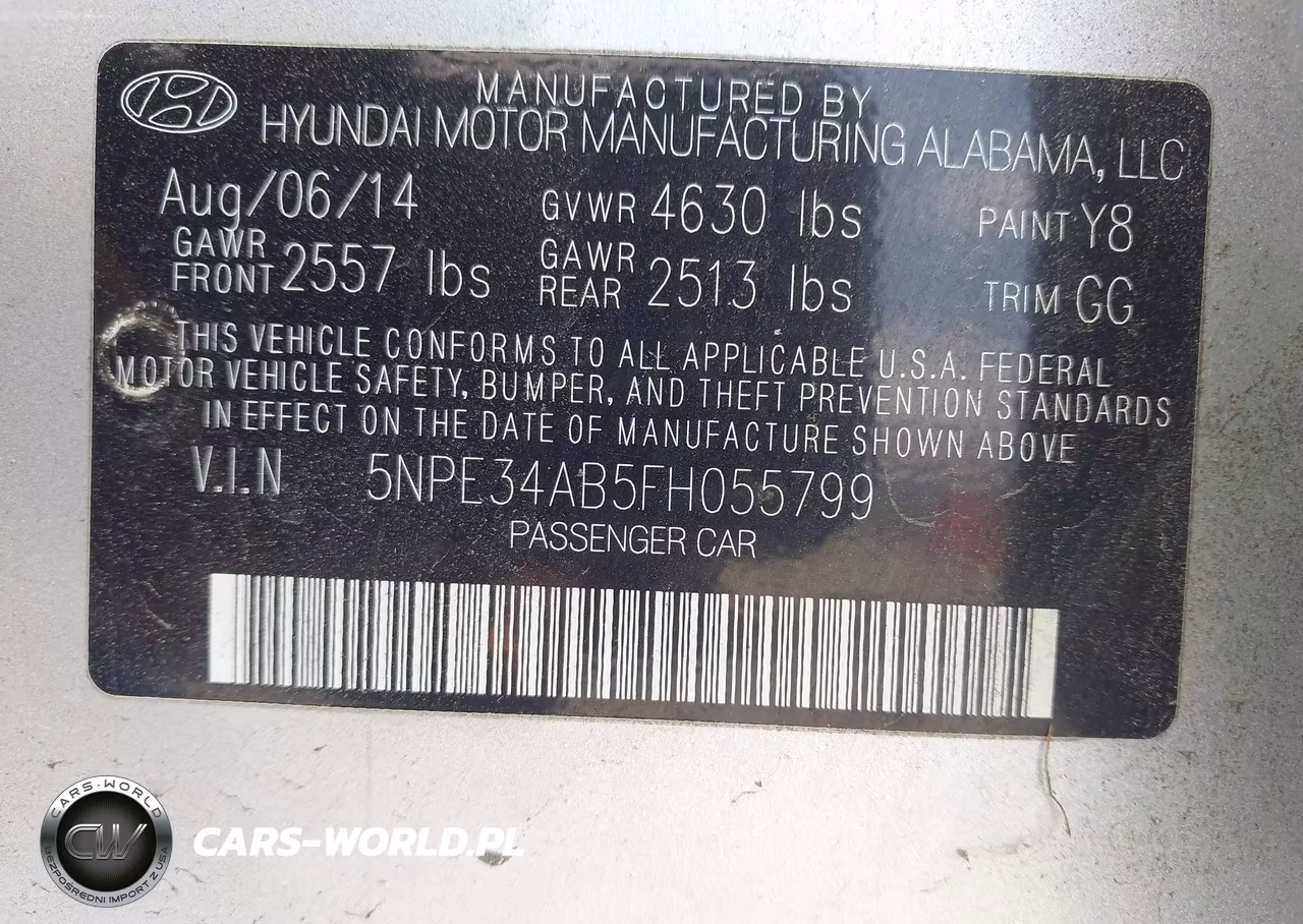 2015 Hyundai Sonata Sport 2.0T VIN:5NPE34AB5FH055799 - 9
