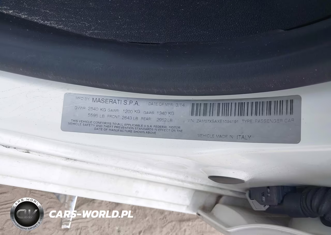 2014 Maserati Ghibli VIN:ZAM57XSAXE1094191 - 9