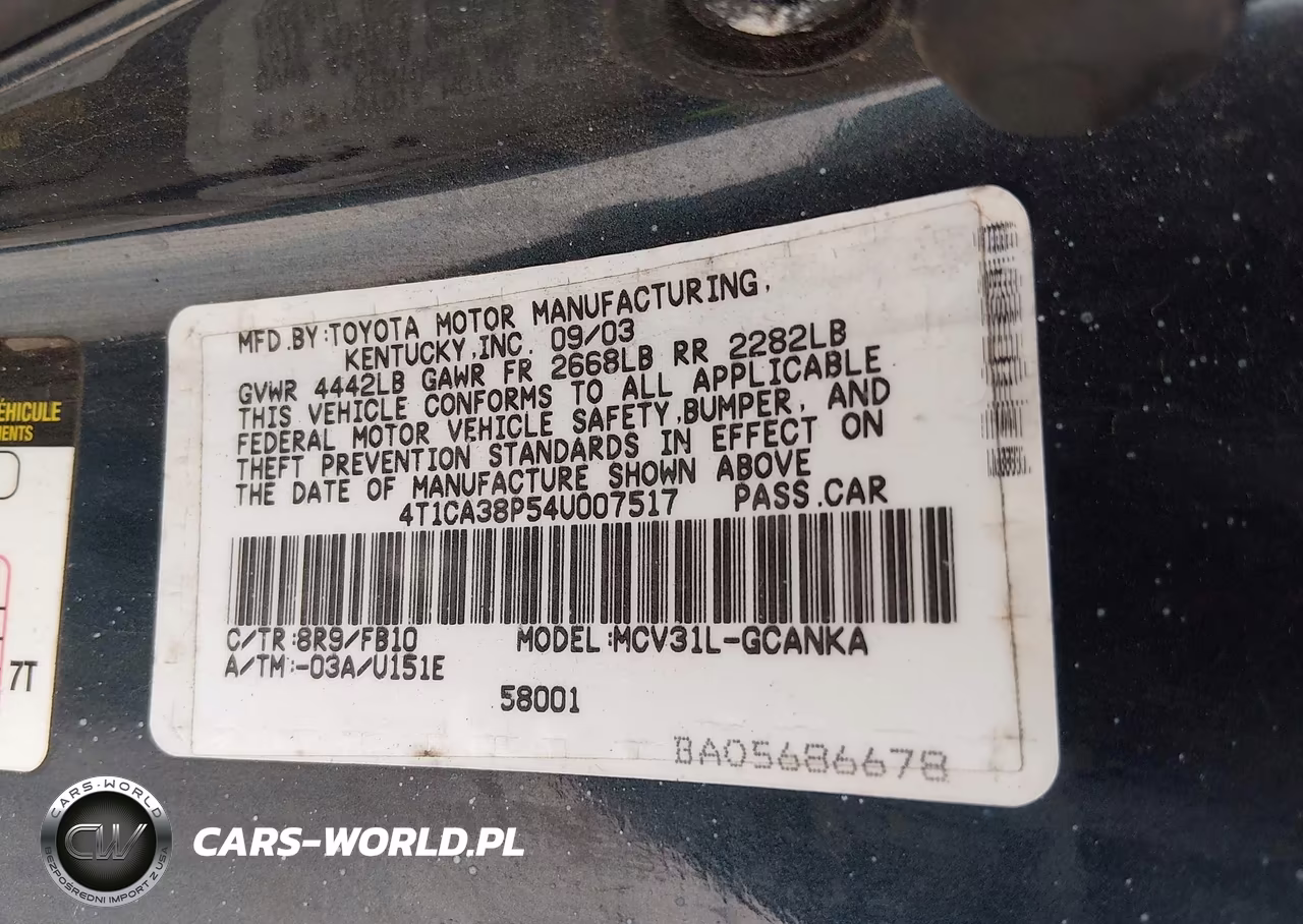 2004 Toyota Camry Solara Se V6 VIN:4T1CA38P54U007517 - 9