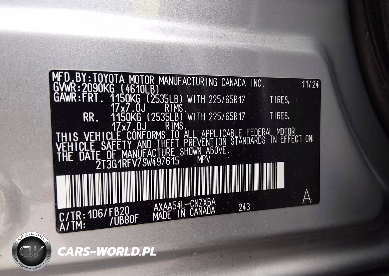 2025 Toyota Rav4 Le VIN:2T3G1RFV7SW497615 - 9