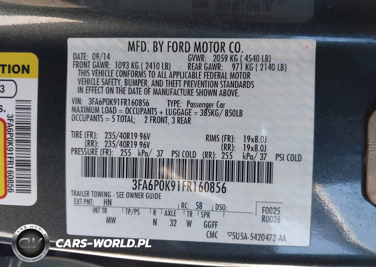 2015 Ford Fusion Titanium VIN:3FA6P0K91FR160856 - 9