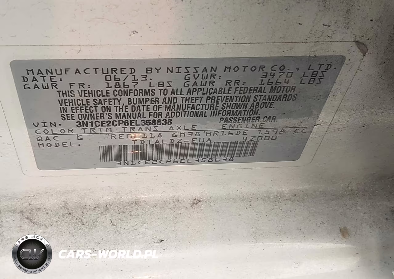 2014 Nissan Versa Note Sv VIN:3N1CE2CP6EL358638 - 9