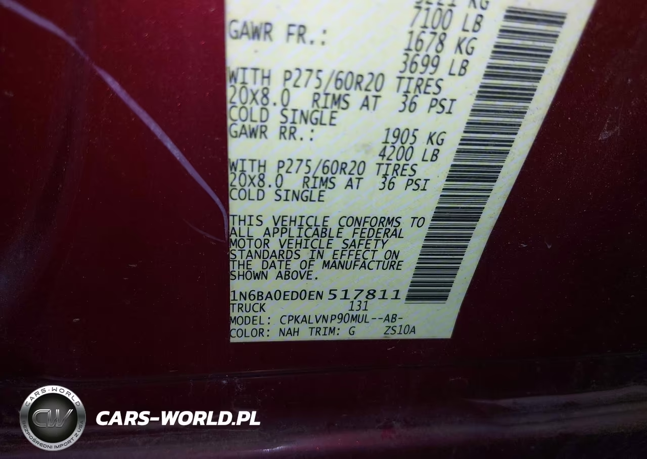 2014 Nissan Titan Sl VIN:1N6BA0ED0EN517811 - 9