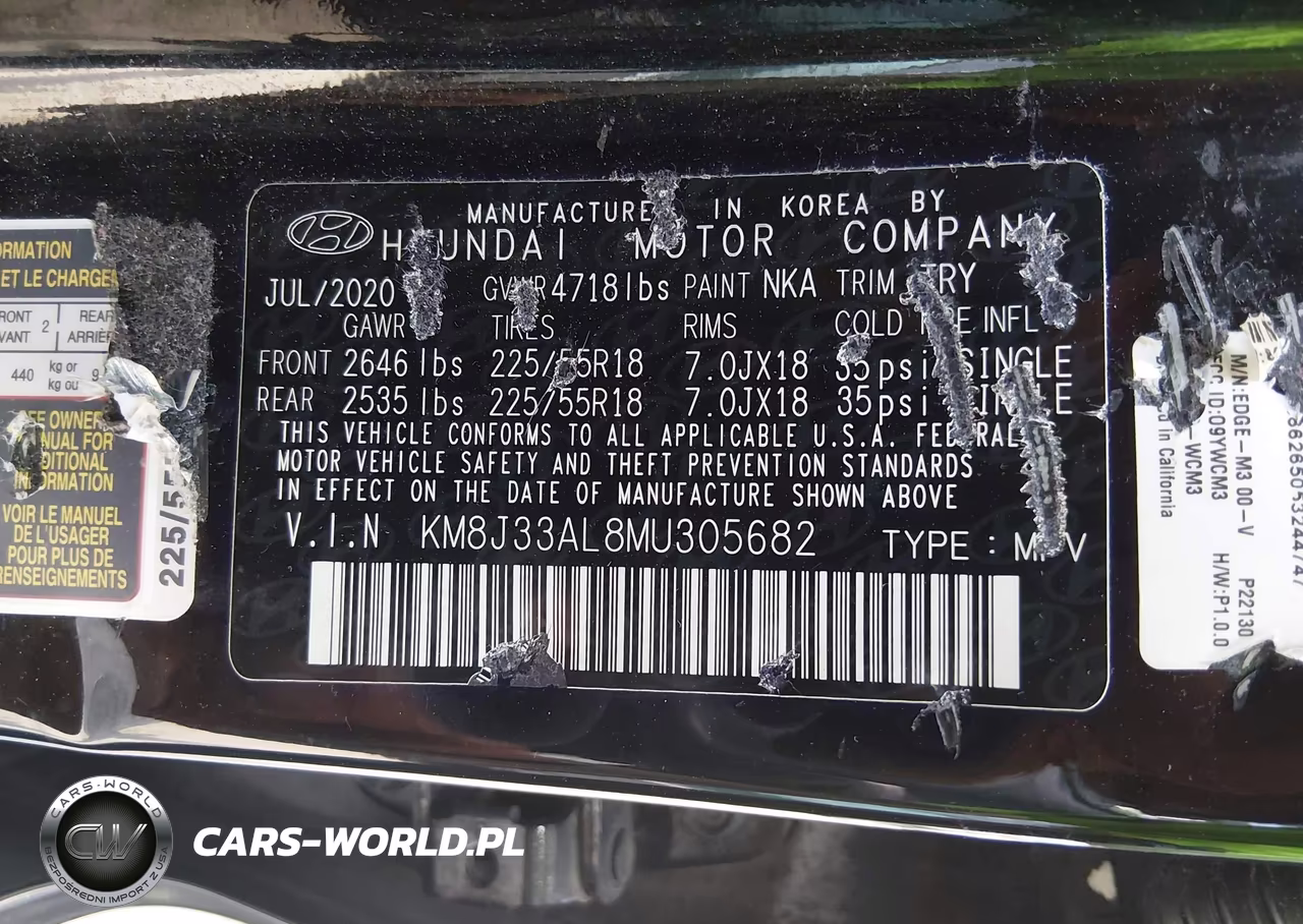 2021 Hyundai Tucson Sel VIN:KM8J33AL8MU305682 - 9