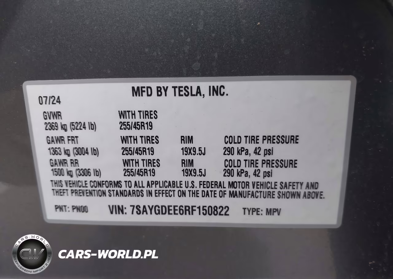 2024 Tesla Model Y Long Range Dual Motor All-Wheel Drive VIN:7SAYGDEE6RF150822 - 9