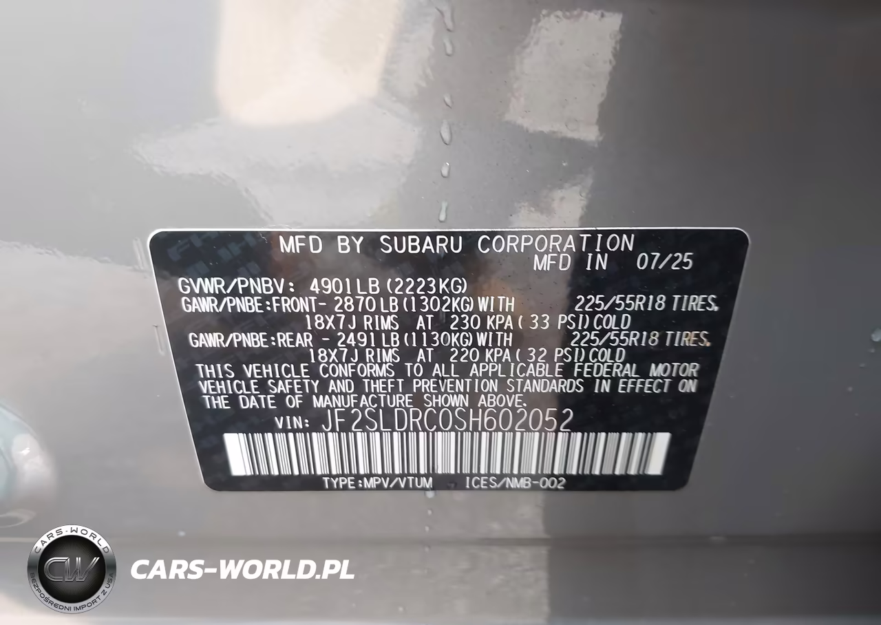 2025 Subaru Forester Limited VIN:JF2SLDRC0SH602052 - 9
