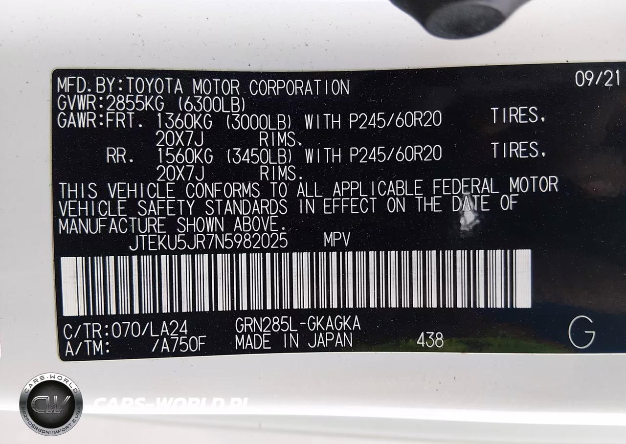 2022 Toyota 4Runner Limited VIN:JTEKU5JR7N5982025 - 9