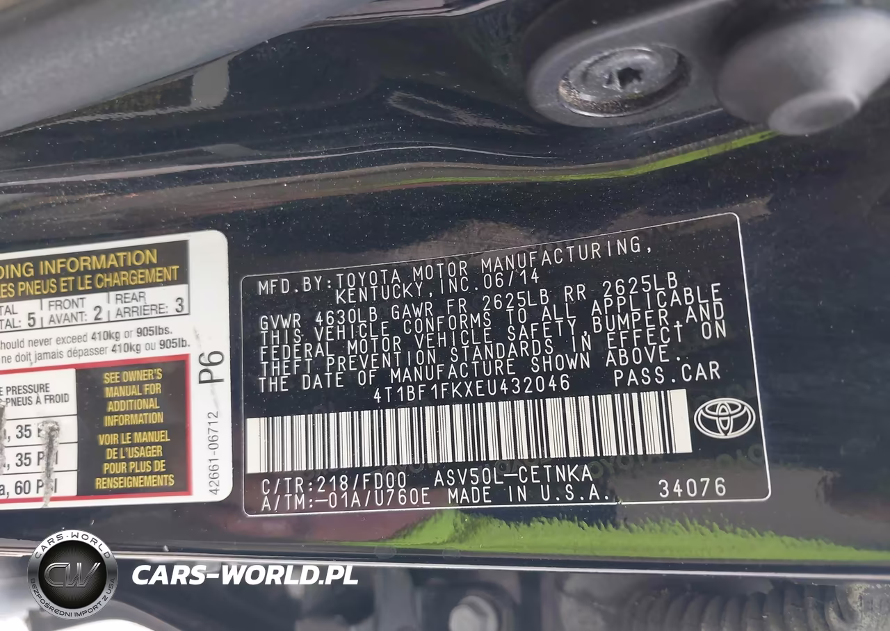 2014 Toyota Camry Le VIN:4T1BF1FKXEU432046 - 9